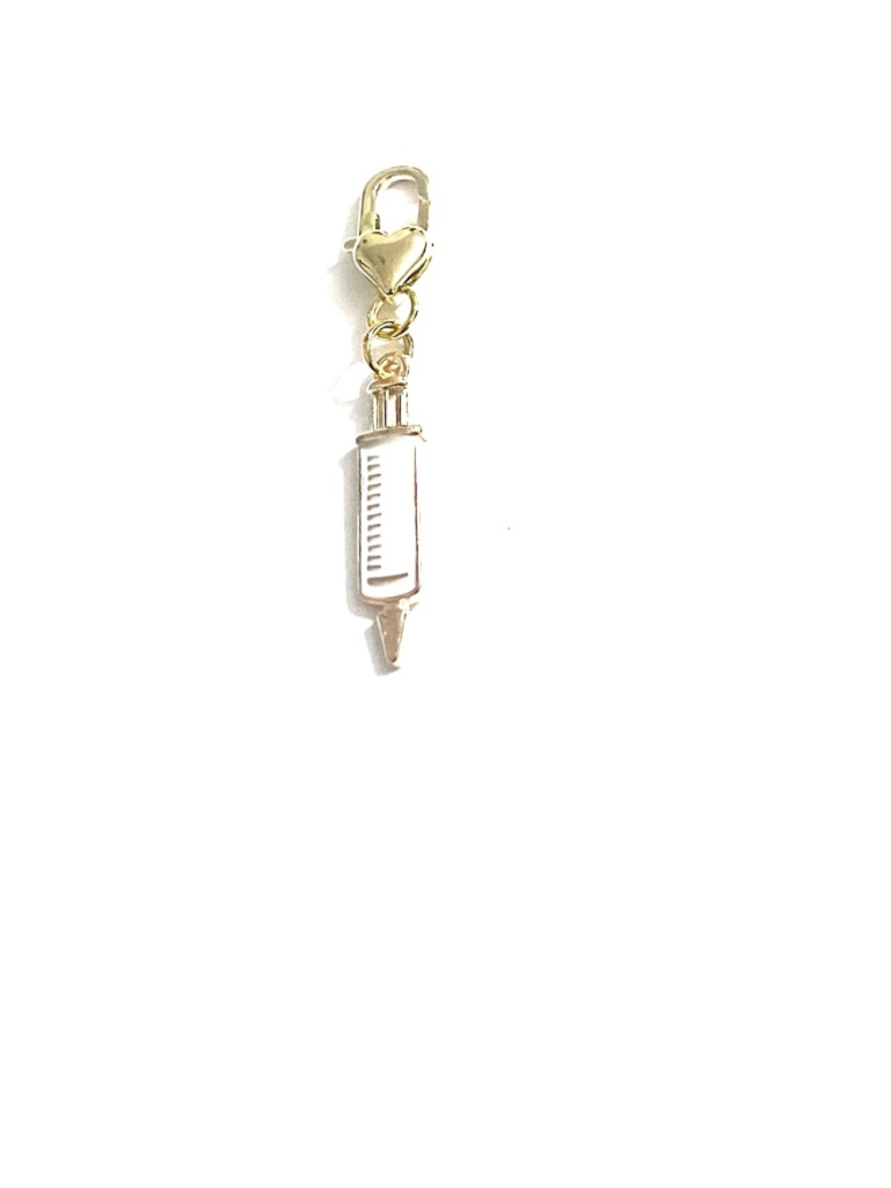 Gold Nurse Charm Pendant - Medical Themed Dangle